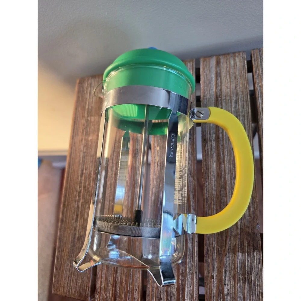 Bodum Limited Edition 70 Anniver Yellow Green Blue Coffee French Press 2014 New